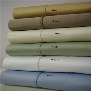 1000 TC California King Combed Cotton Solid Un-Attached Waterbed Sheet Sets