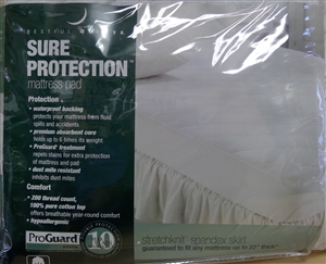 QUEEN 60x80 Sure Protection Mattress Pad
