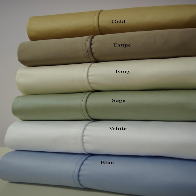 Attached Waterbed Sheet Sets All Solid Colors & Sizes 1000 TC Egyptian Cotton 